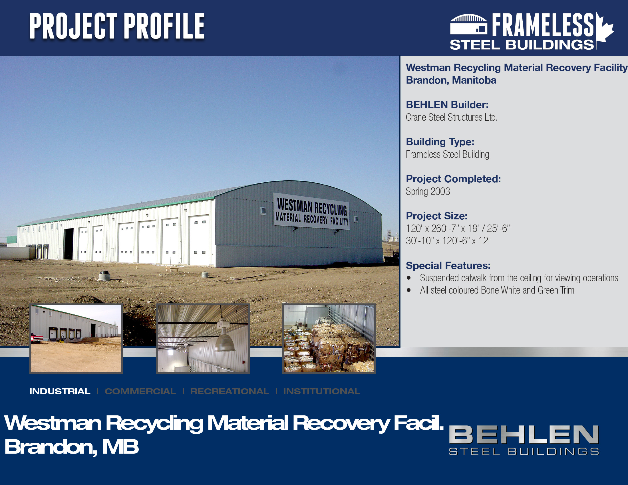 Westman Recycling Material Recovery Facility