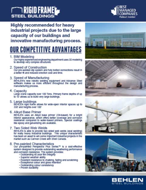 Behlen Industries - Rigid Frame Competitive Advantages