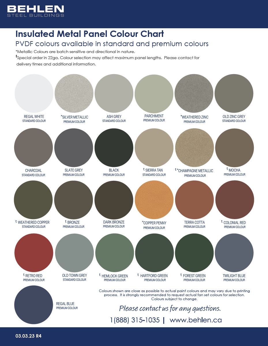 Behlen Industries - IMP Colour Chart (pdf)