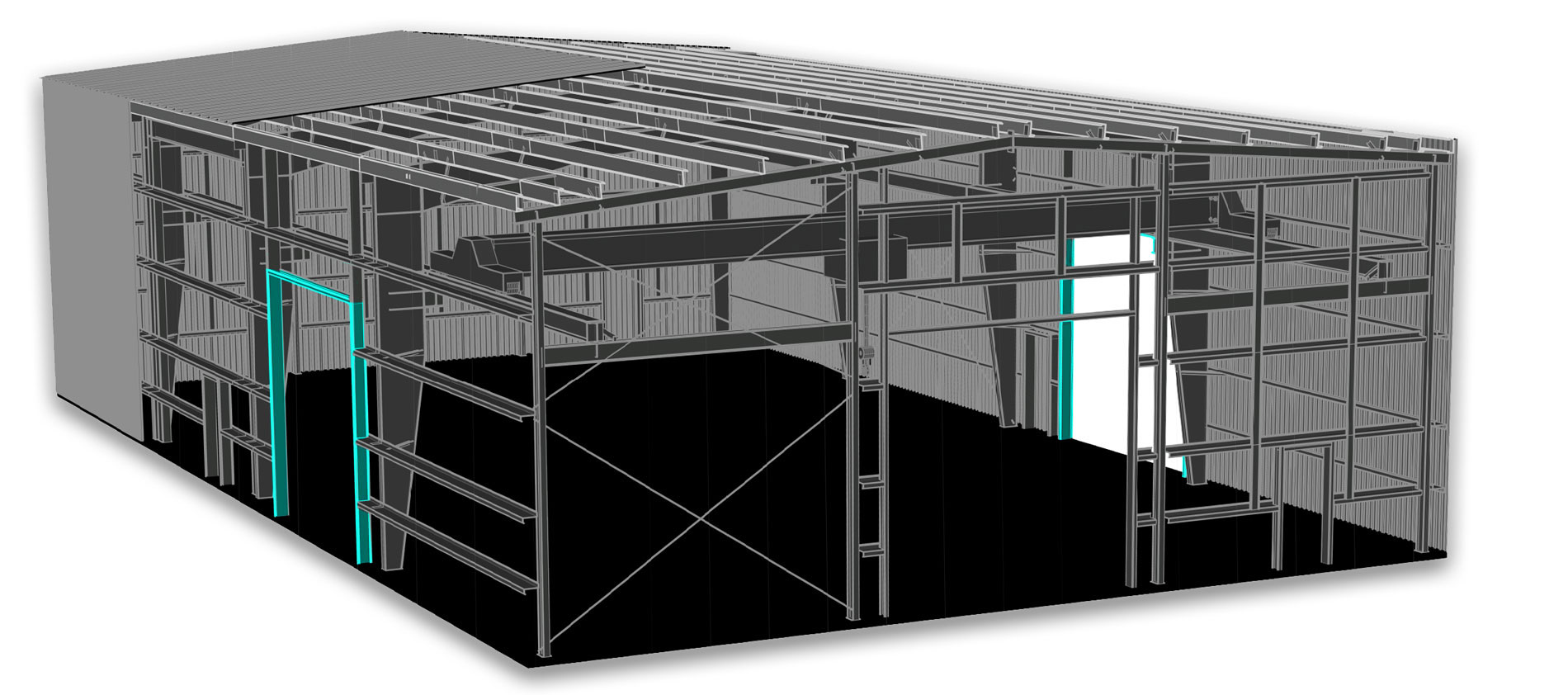 Rigid Frame Building: Overhead Door Framed Opening