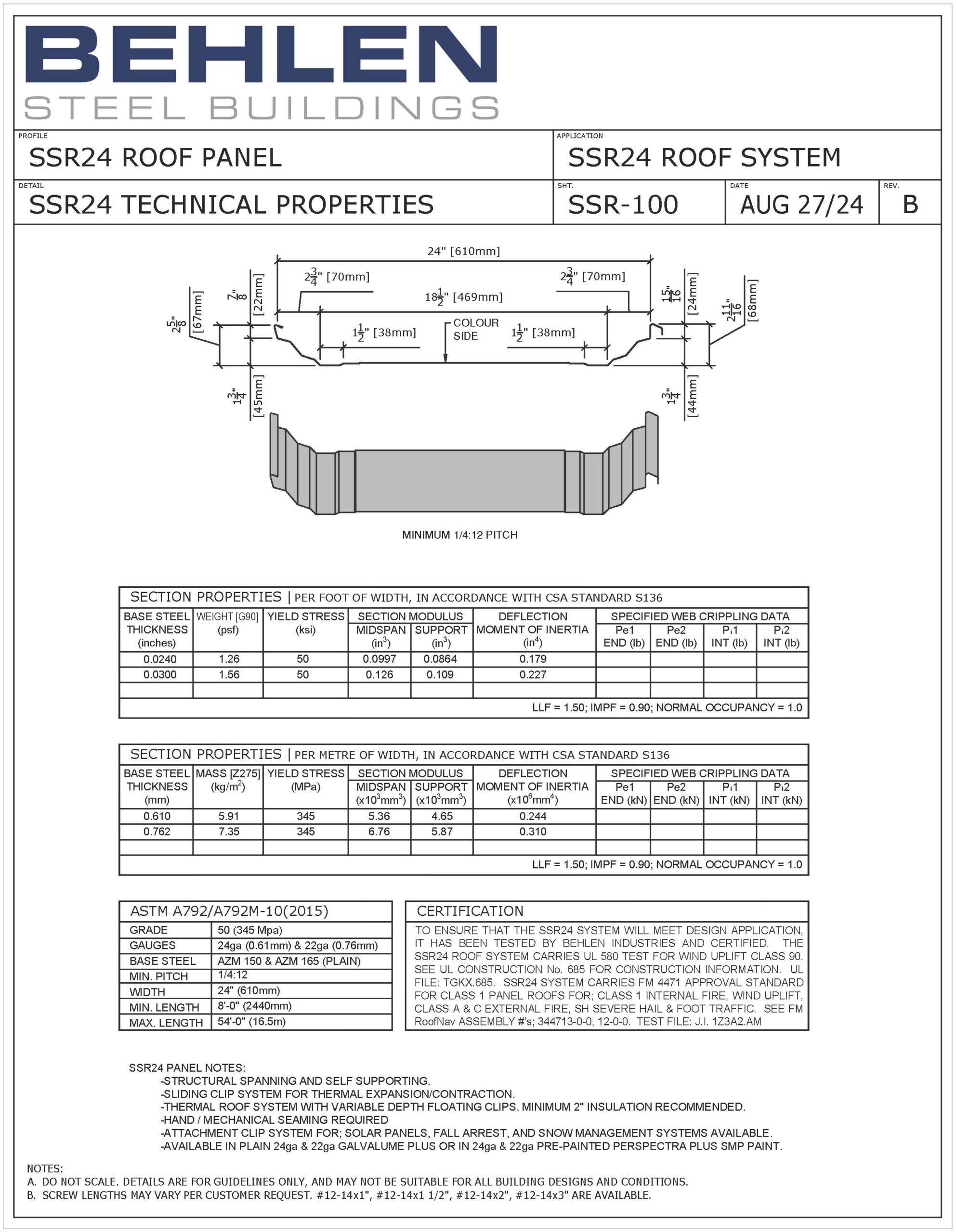 SSR24 Technical Properties Pdf File Preview